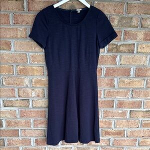 J Crew navy blue cotton dress. Size 4